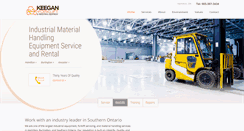 Desktop Screenshot of keeganforklift.com